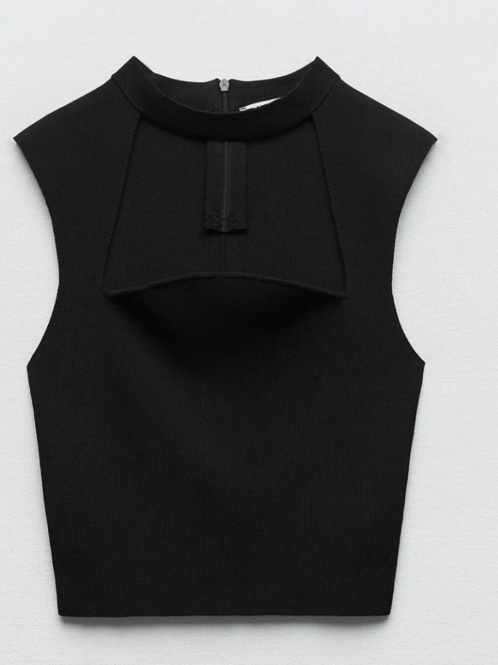 black knit Zara choker top SMALL